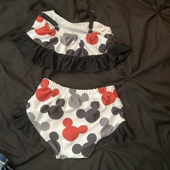 Bundle of 3 Girls Boutique Bathing Suits size 5T Disney Mickey Sharks Dinosaurs - Picture 5 of 11